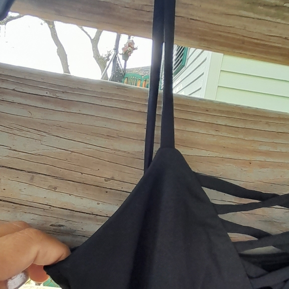 🍀Solemio Los Angeles black spaghetti strap womens dress small - Picture 6 of 9